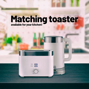 Lauben Electric Kettle EK17WS - matching toaster