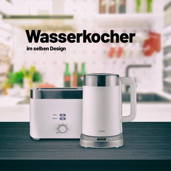 Lauben Toaster T17WS - Wasserkocher im elben Design