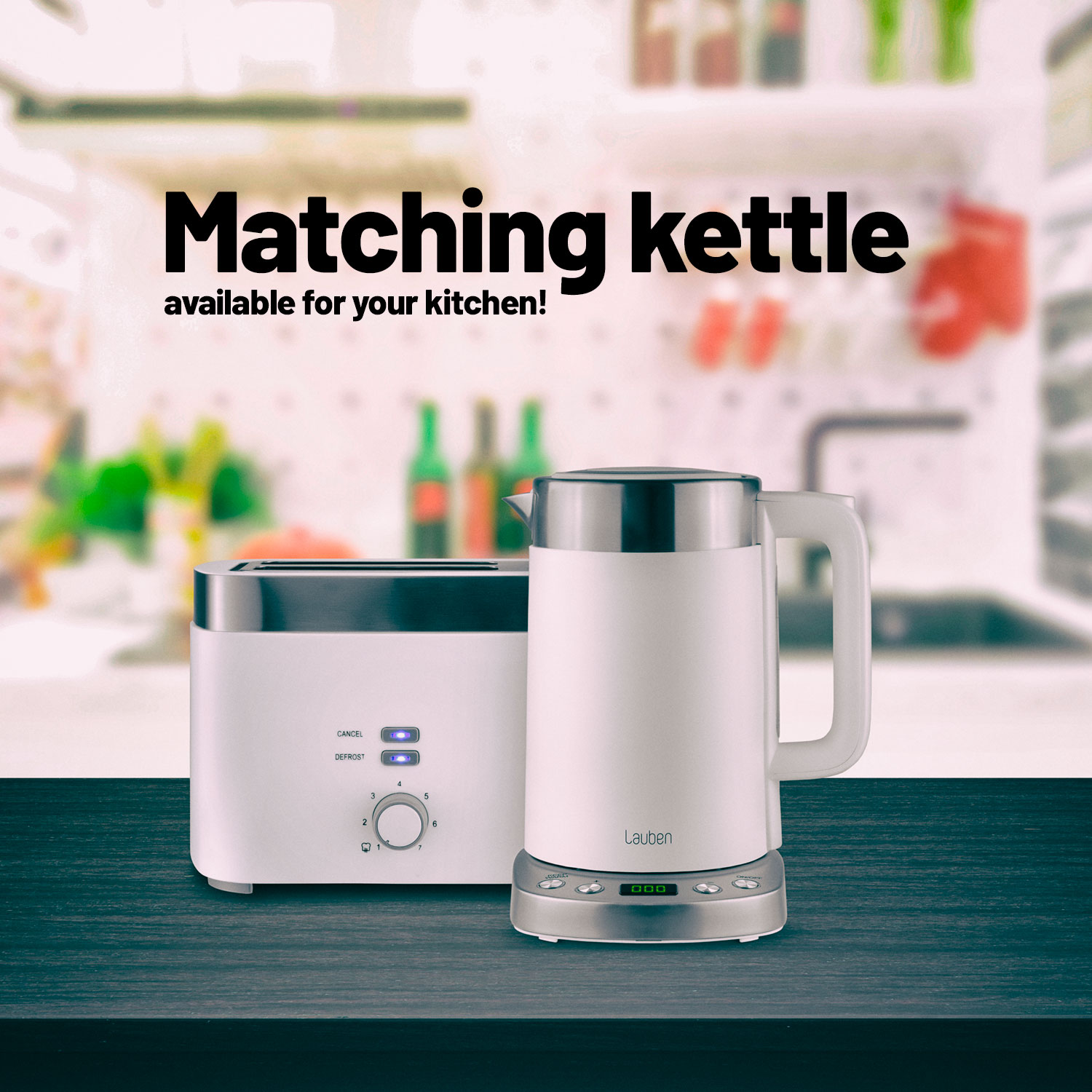Lauben Toaster T17WS - Matching kettle